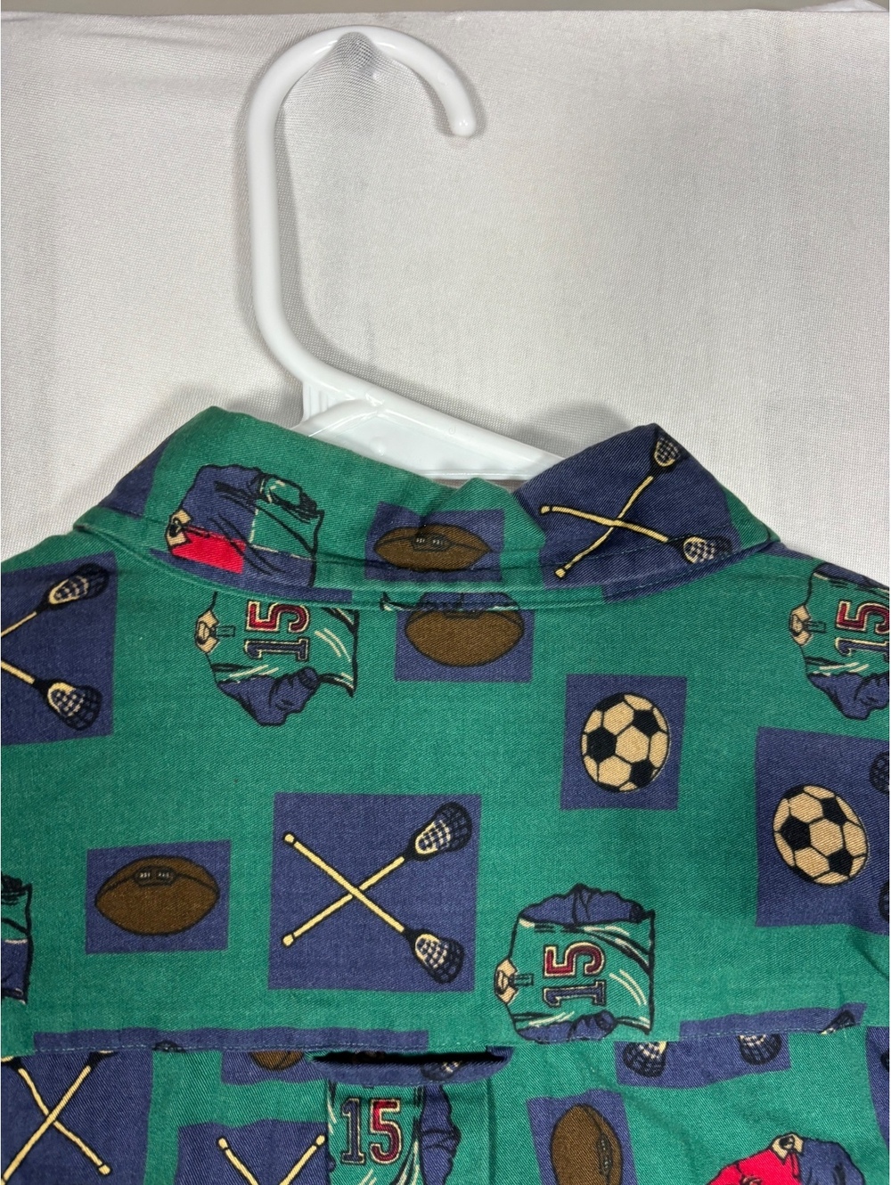 Vintage Nautica Men’s M Green AOP Soccer Golf Sports Button Down Shirt Retro Y2K - Picture 7 of 7